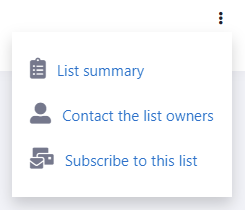 Select Subscribe to this list